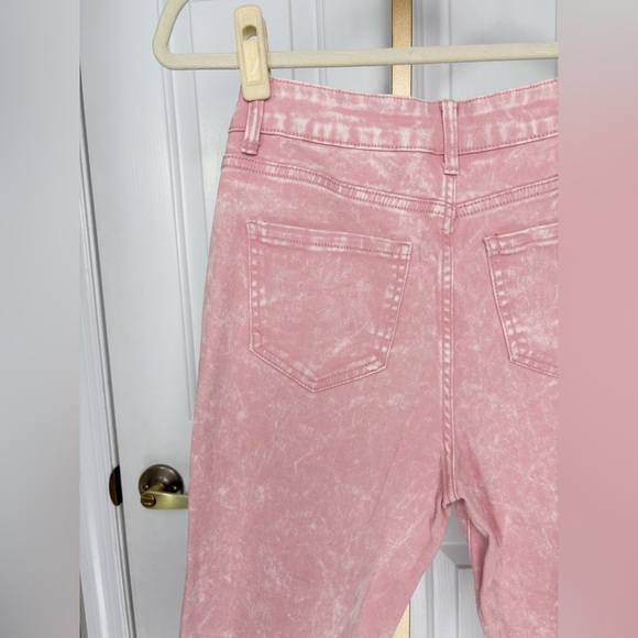 Women's High Rise Waist Straight Crop Jeans, size 6, Pink Button Up Fly - Picture 5 of 5